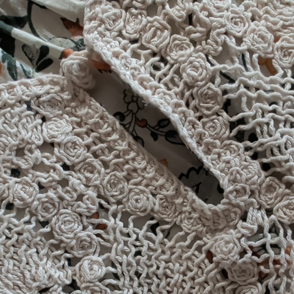 Zara Floral Crochet Yoke Blouse - Green & Yellow - Picture 13 of 13